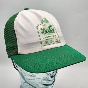 La Reina Vineyard 1981 Chardonnay Monterey County Trucker Hat Green Snapback Vtg